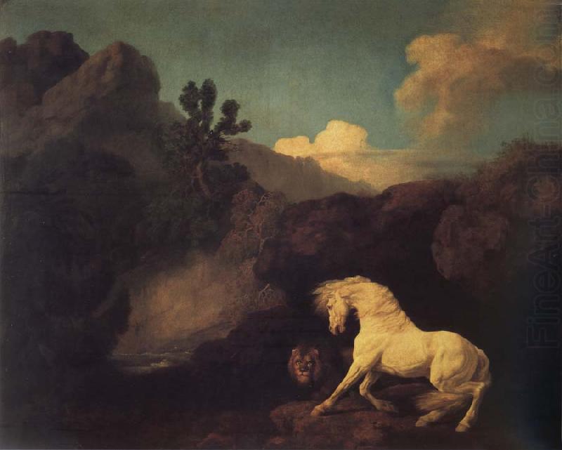 George Stubbs A Horse Frightened by a Lion china oil painting image